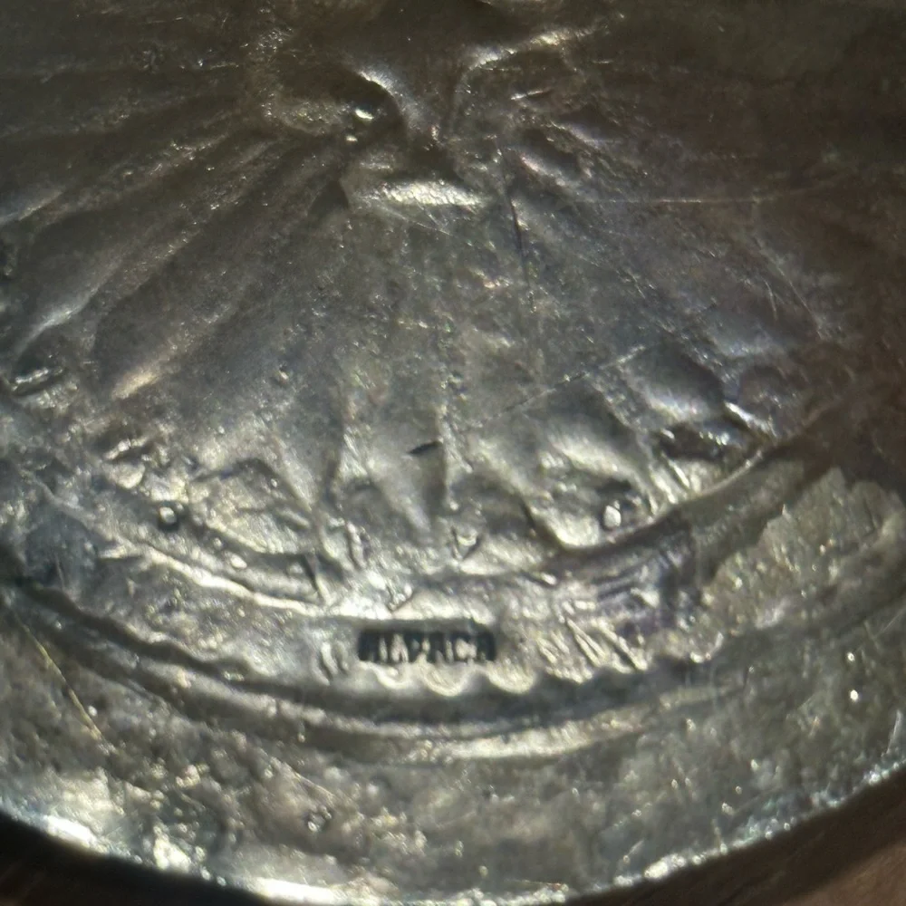 Silver Concho Belt with Black Leather - Picture 3 of 3